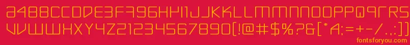 Escapeartistexpand Font – Orange Fonts on Red Background