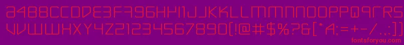 Escapeartistexpand Font – Red Fonts on Purple Background