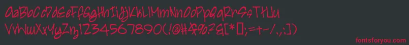 Irezumi Font – Red Fonts on Black Background
