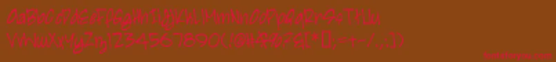 Irezumi Font – Red Fonts on Brown Background