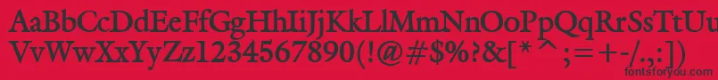 GalantBold Font – Black Fonts on Red Background