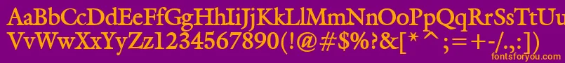 GalantBold Font – Orange Fonts on Purple Background