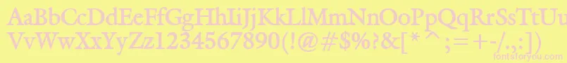 GalantBold Font – Pink Fonts on Yellow Background