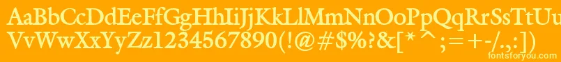 GalantBold Font – Yellow Fonts on Orange Background