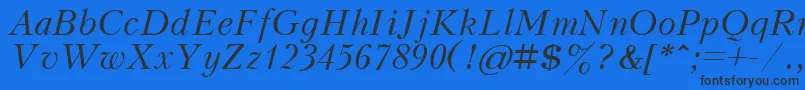 KudrashovcttItalic-fontti – mustat fontit sinisellä taustalla