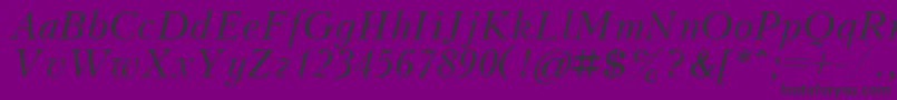 Шрифт KudrashovcttItalic – чёрные шрифты на фиолетовом фоне