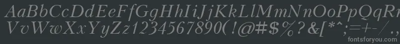 En savoir plus sur la police KudrashovcttItalic Police KudrashovcttItalic – polices grises sur fond noir