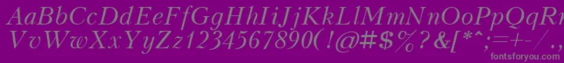 Police KudrashovcttItalic – polices grises sur fond violet