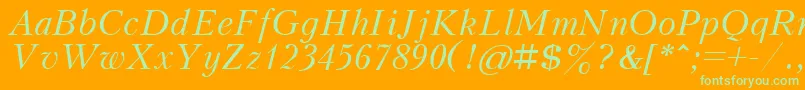 fuente KudrashovcttItalic – Fuentes Verdes Sobre Fondo Naranja