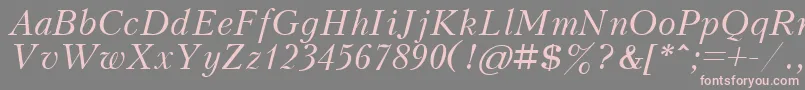 KudrashovcttItalic Font – Pink Fonts on Gray Background