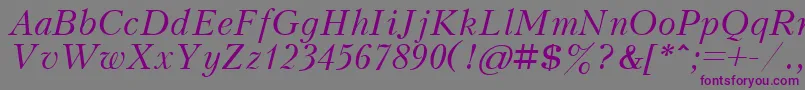 KudrashovcttItalic-Schriftart – Violette Schriften auf grauem Hintergrund