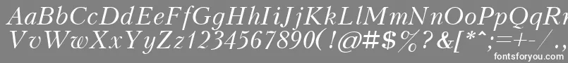 KudrashovcttItalic Font – White Fonts on Gray Background