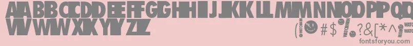 Watchmen Font – Gray Fonts on Pink Background