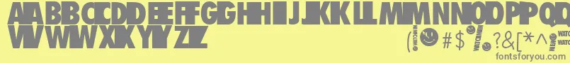 Watchmen Font – Gray Fonts on Yellow Background