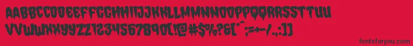 Hemogoblinrotate Font – Black Fonts on Red Background