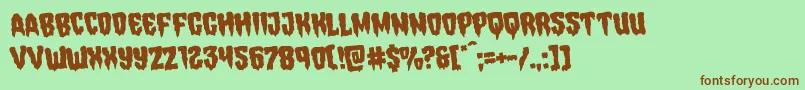 Hemogoblinrotate Font – Brown Fonts on Green Background