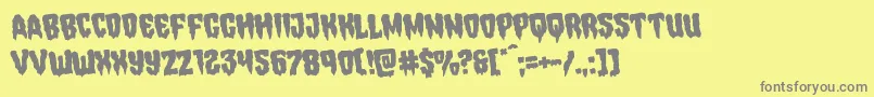 Hemogoblinrotate Font – Gray Fonts on Yellow Background