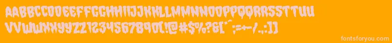 Hemogoblinrotate Font – Pink Fonts on Orange Background