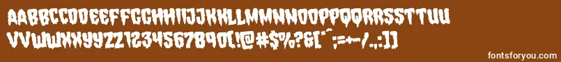 Hemogoblinrotate Font – White Fonts on Brown Background