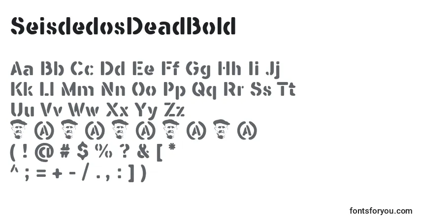Czcionka SeisdedosDeadBold – alfabet, cyfry, specjalne znaki
