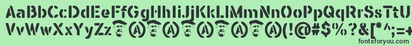 SeisdedosDeadBold Font – Black Fonts on Green Background