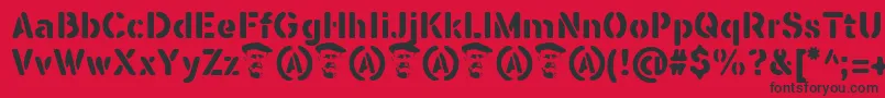 SeisdedosDeadBold Font – Black Fonts on Red Background