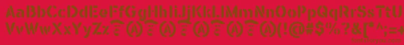 SeisdedosDeadBold Font – Brown Fonts on Red Background