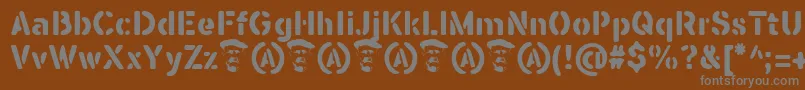 SeisdedosDeadBold Font – Gray Fonts on Brown Background