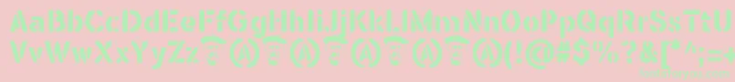 SeisdedosDeadBold Font – Green Fonts on Pink Background