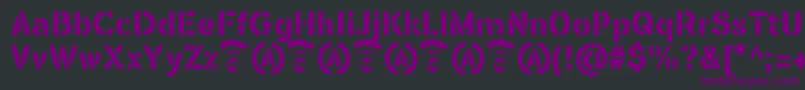 SeisdedosDeadBold Font – Purple Fonts on Black Background