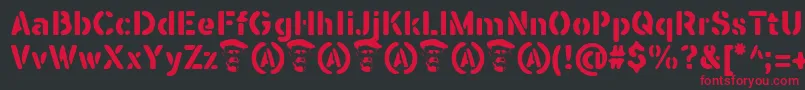 SeisdedosDeadBold Font – Red Fonts on Black Background