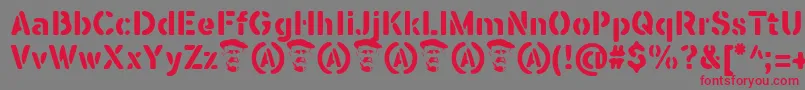 SeisdedosDeadBold Font – Red Fonts on Gray Background