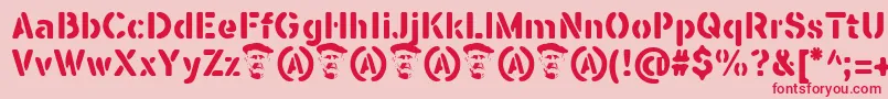 SeisdedosDeadBold Font – Red Fonts on Pink Background
