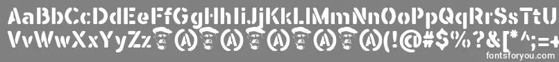 フォントSeisdedosDeadBold – 灰色の背景に白い文字
