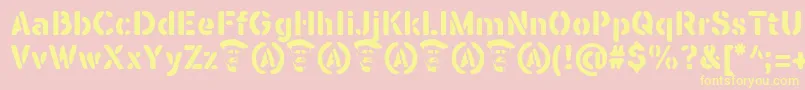 SeisdedosDeadBold Font – Yellow Fonts on Pink Background