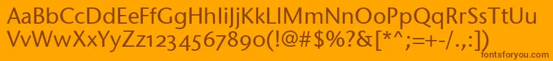 StoneSansOsItcTtMedium Font – Brown Fonts on Orange Background