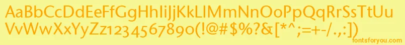 StoneSansOsItcTtMedium Font – Orange Fonts on Yellow Background