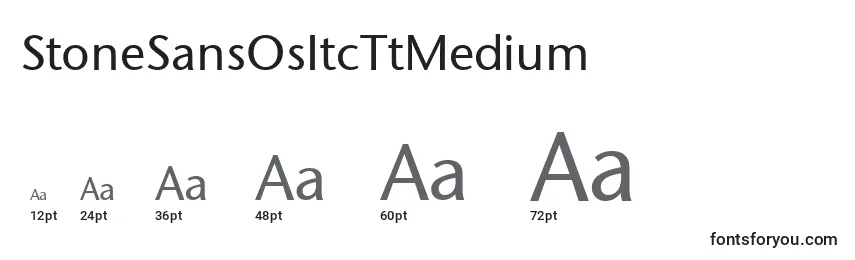 Размеры шрифта StoneSansOsItcTtMedium