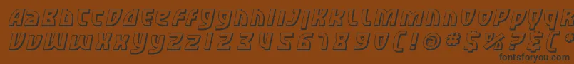 SfRetroesqueShadedOblique Font – Black Fonts on Brown Background