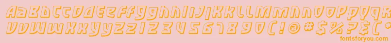 fuente SfRetroesqueShadedOblique – Fuentes Naranjas Sobre Fondo Rosa
