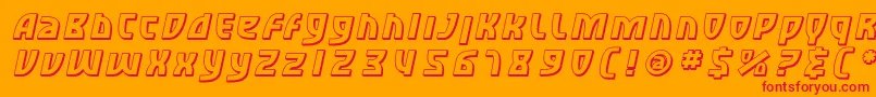フォントSfRetroesqueShadedOblique – オレンジの背景に赤い文字