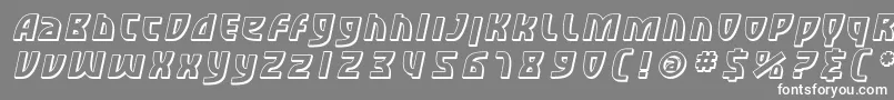 フォントSfRetroesqueShadedOblique – 灰色の背景に白い文字