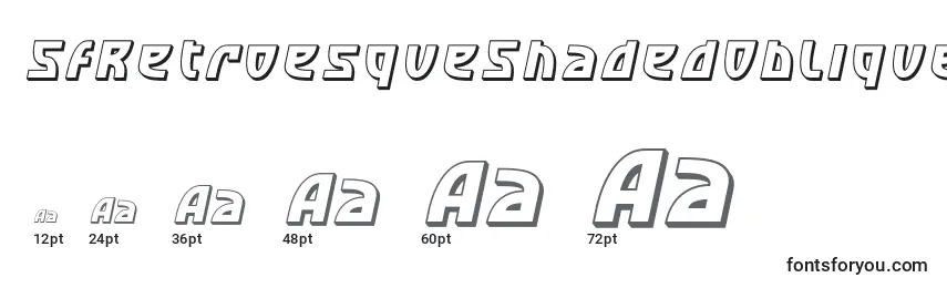 SfRetroesqueShadedOblique Font Sizes