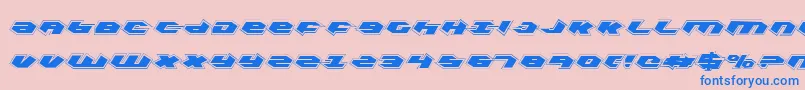 Kubrickpc Font – Blue Fonts on Pink Background