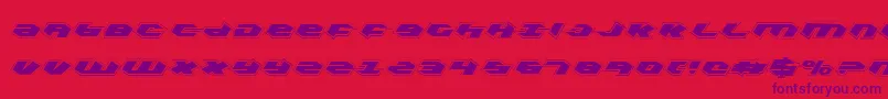 Kubrickpc Font – Purple Fonts on Red Background