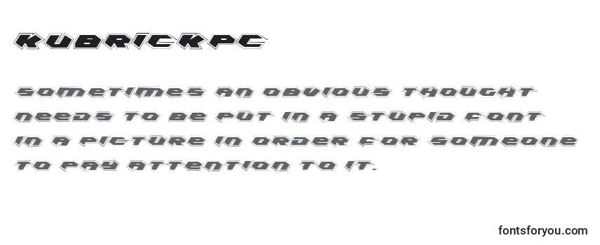 Review of the Kubrickpc Font