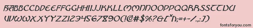 BrinAthynItalic Font – Black Fonts on Pink Background