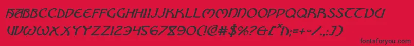 BrinAthynItalic Font – Black Fonts on Red Background