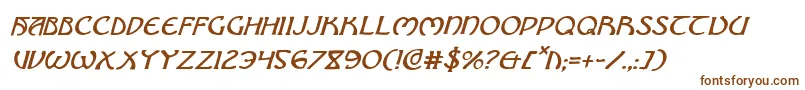 BrinAthynItalic Font – Brown Fonts on White Background
