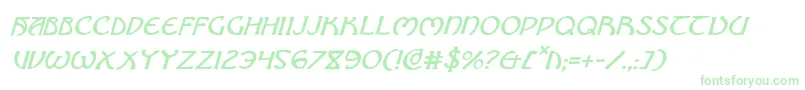 BrinAthynItalic Font – Green Fonts on White Background